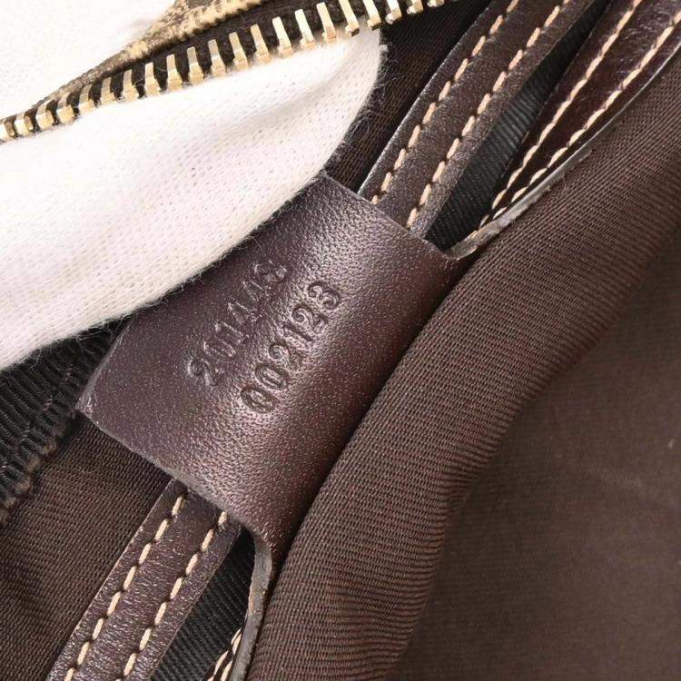 Pre Owned Gucci GG Supreme Brown Canvas Shoulder Bag