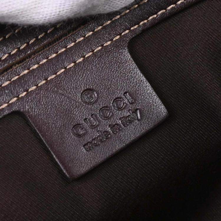 Pre Owned Gucci GG Supreme Brown Canvas Shoulder Bag