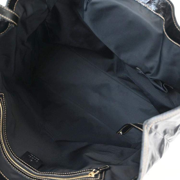 Pre Owned Gucci Britt Black PVC Tote Bag