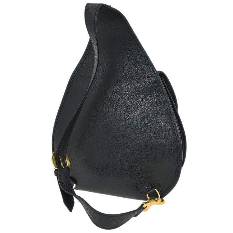 مملوكة مسبقًا Gucci Horsebit Black Suede Shoulder Bag