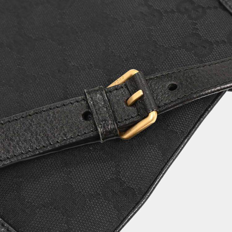 Pre Owned Gucci GG Black Canvas Shoulder Bag