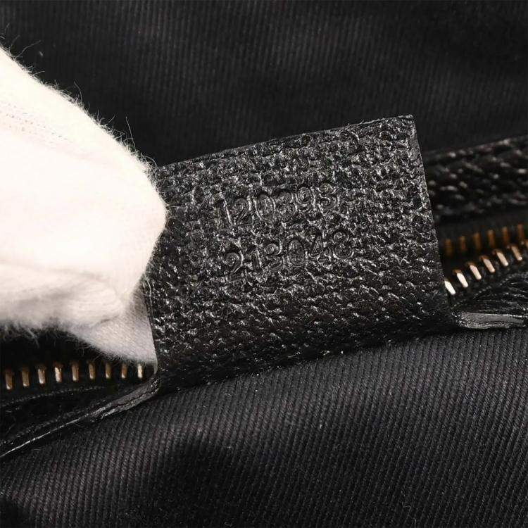 Pre Owned Gucci GG Black Canvas Shoulder Bag