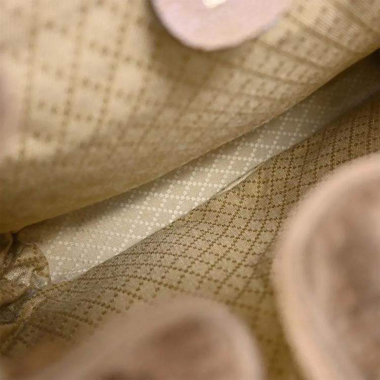 Pre Owned Gucci Brown Suede Bamboo Backpack