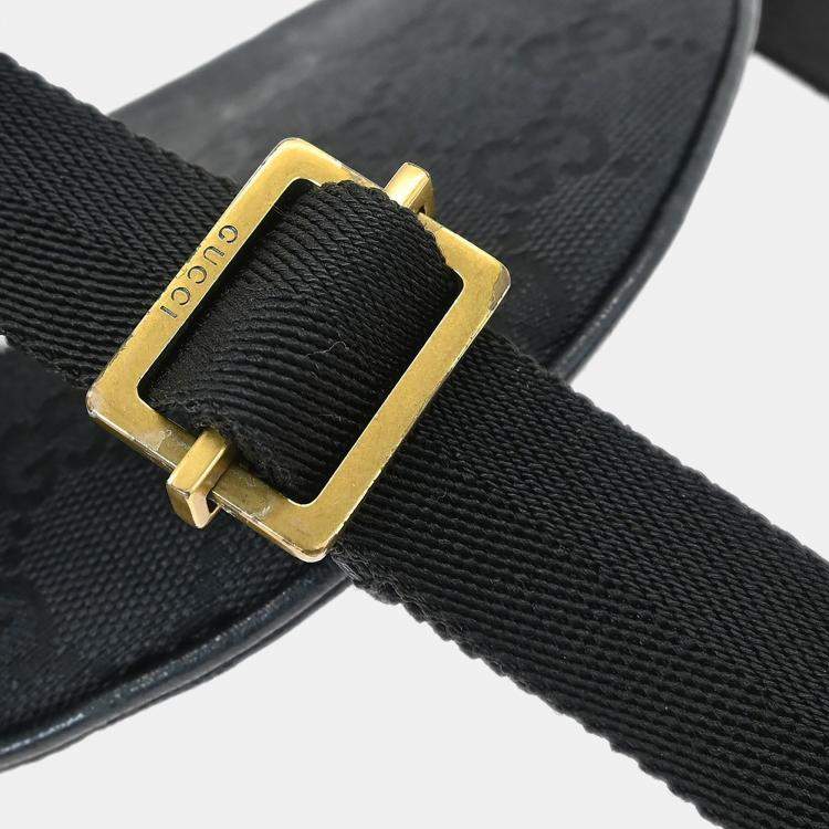 Pre Owned Gucci GG Black Canvas Belt Bag