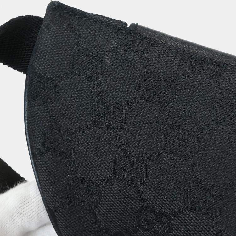 Pre Owned Gucci GG Black Canvas Belt Bag