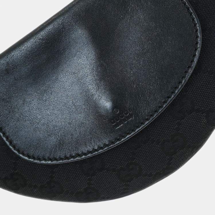 Pre Owned Gucci GG Black Canvas Belt Bag