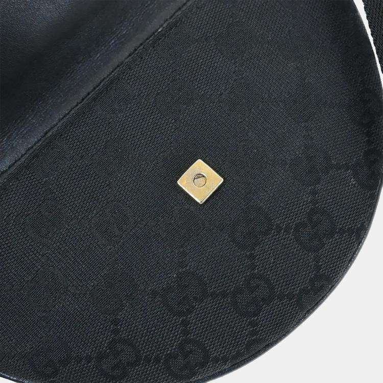 Pre Owned Gucci GG Black Canvas Belt Bag