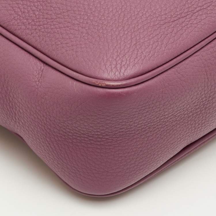 Pre Owned Gucci Soho Disco Small Purple Leather Camera Crossbody Bag