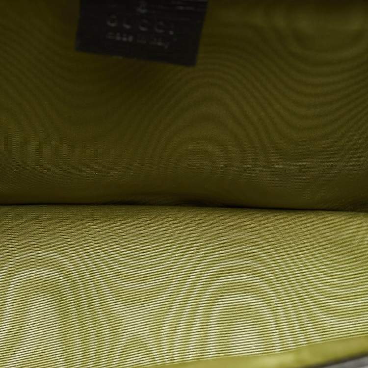 Pre Owned Gucci GG Ring Flap Black Leather Shoulder Bag