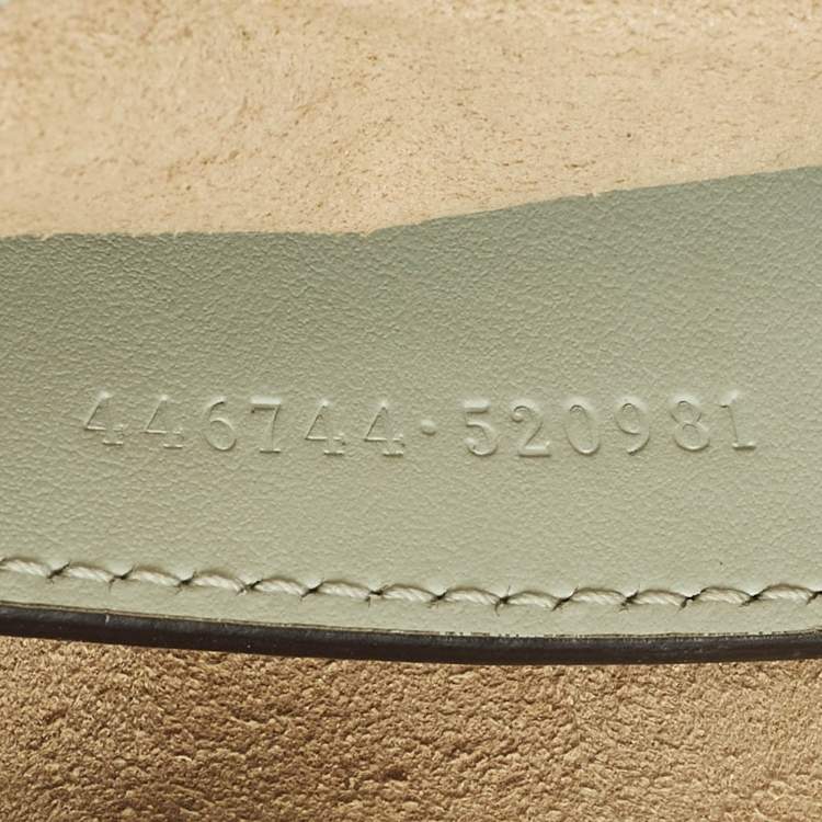 مملوكة مسبقًا Gucci GG Marmont Flap Mini Light Green Matelassé Leather Shoulder Bag