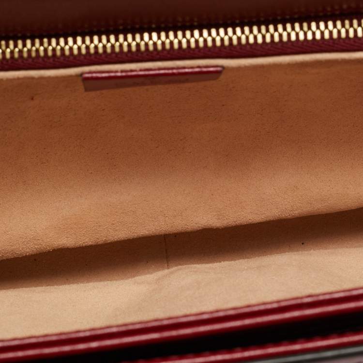 Pre Owned Gucci Horsebit 1955 Flap Red/Beige GG Supreme Canvas and Leather Shoulder Bag