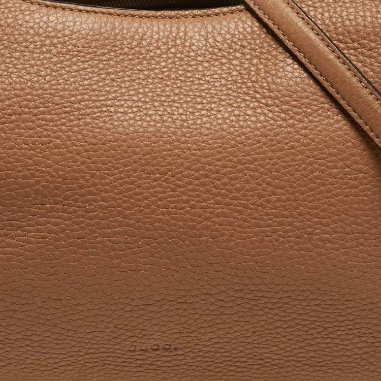 Pre Owned حقيبة يد غوتشي بامبو ديلي جلد بيج