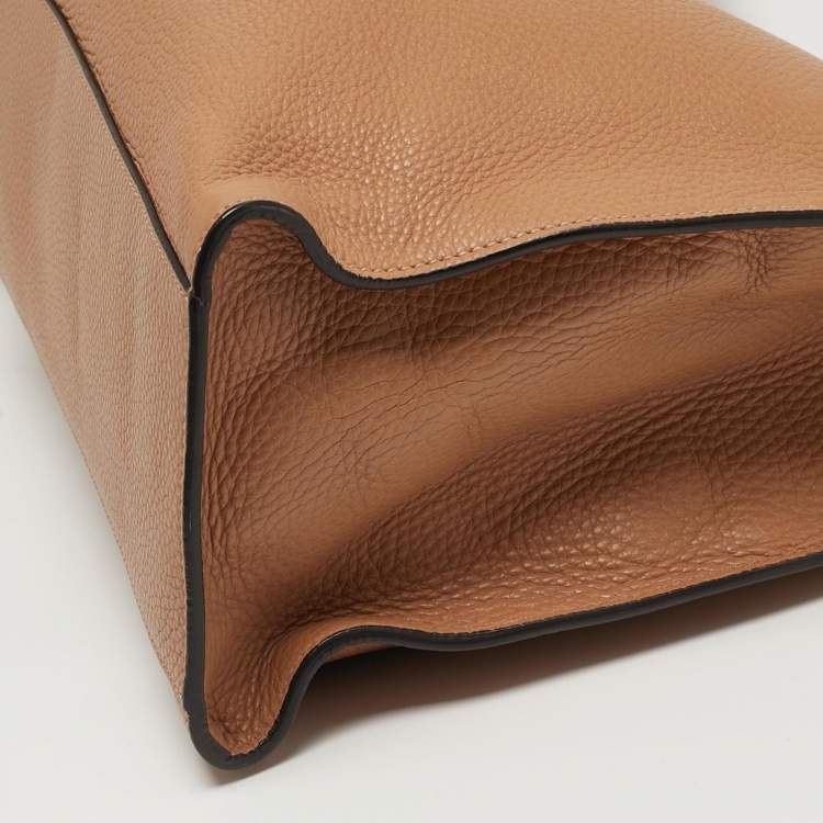 Pre Owned حقيبة يد غوتشي بامبو ديلي جلد بيج