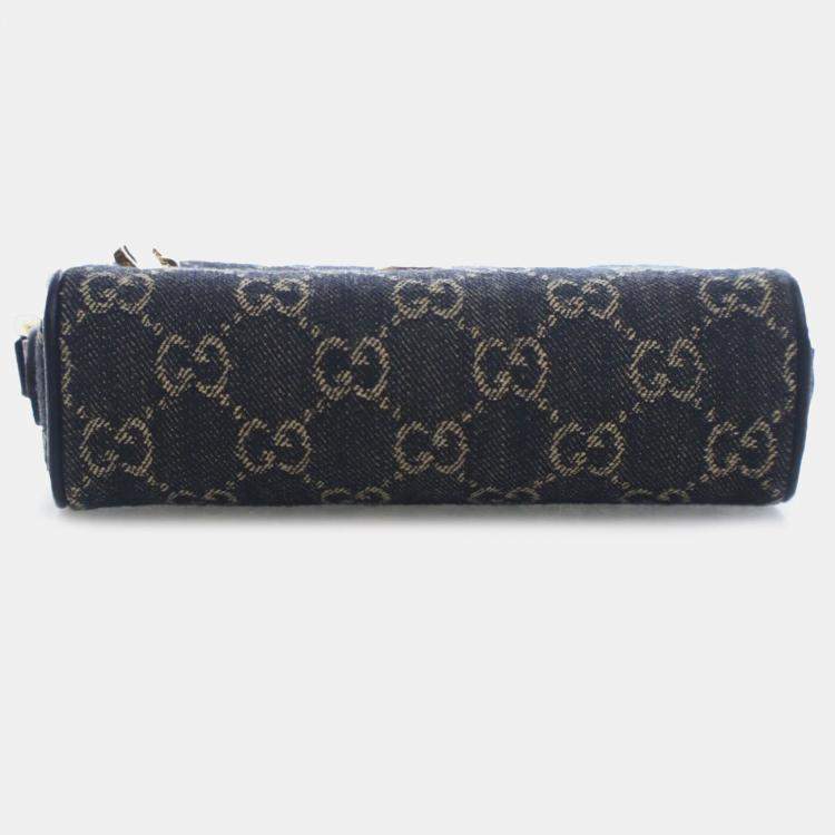 ممل وكة مسبقًا Gucci Black Mini GG Denim Ophidia Crossbody