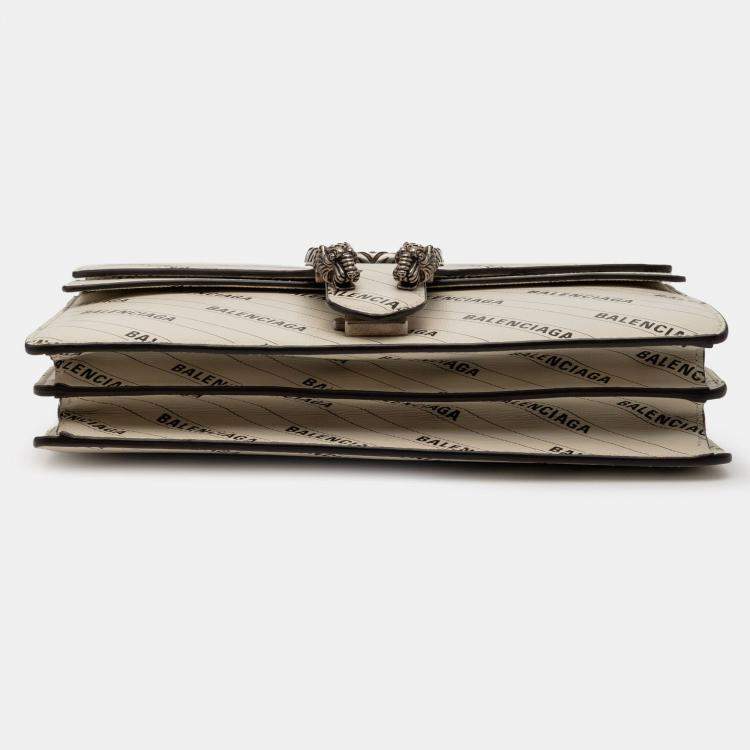 Pre Owned Gucci White The Hacker Project Small Leather Dionysus Shoulder Bag