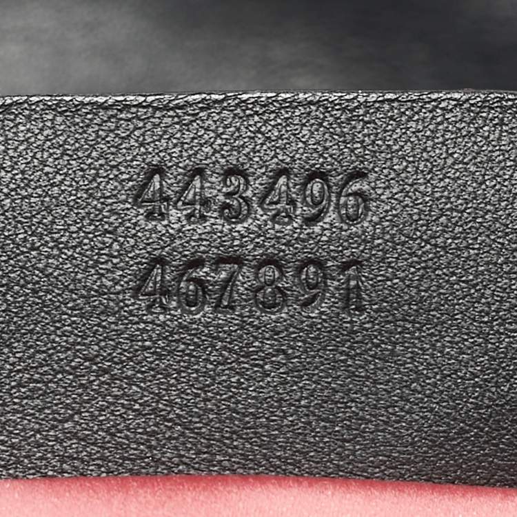 Pre Owned Gucci GG Marmont Flap Medium Black Matelassé Velvet Shoulder Bag