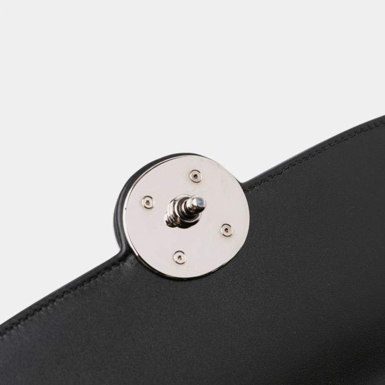 Pre Owned Gucci Black Small Leather Petite GG Satchel