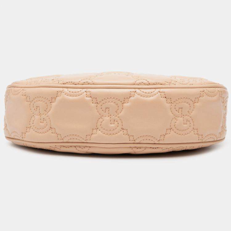 Pre Owned Gucci Brown Mini GG Marmont Matelasse Leather Satchel