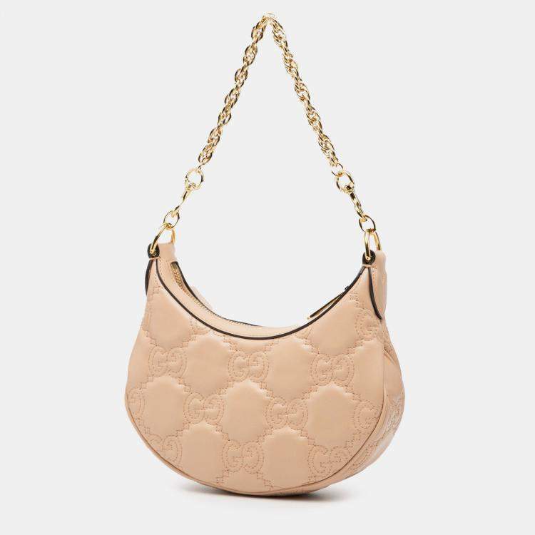 Pre Owned Gucci Brown Mini GG Marmont Matelasse Leather Satchel