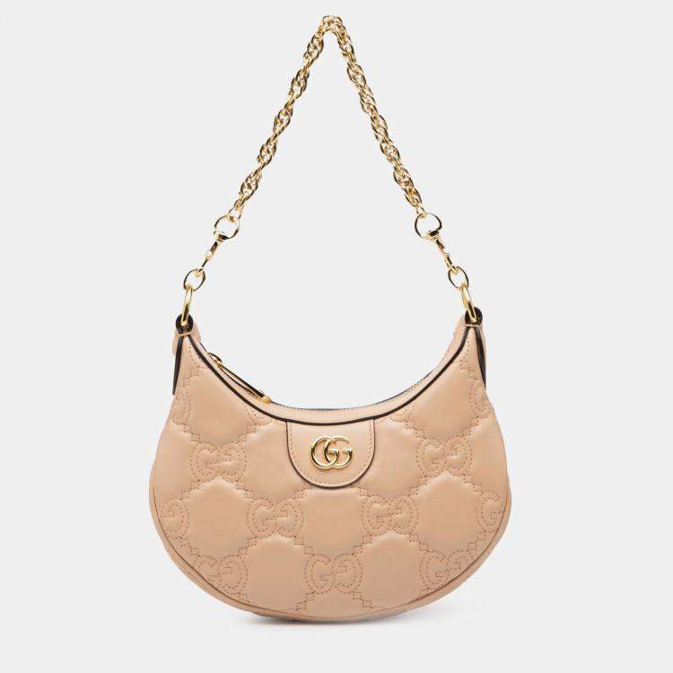 Pre Owned Gucci Brown Mini GG Marmont Matelasse Leather Satchel