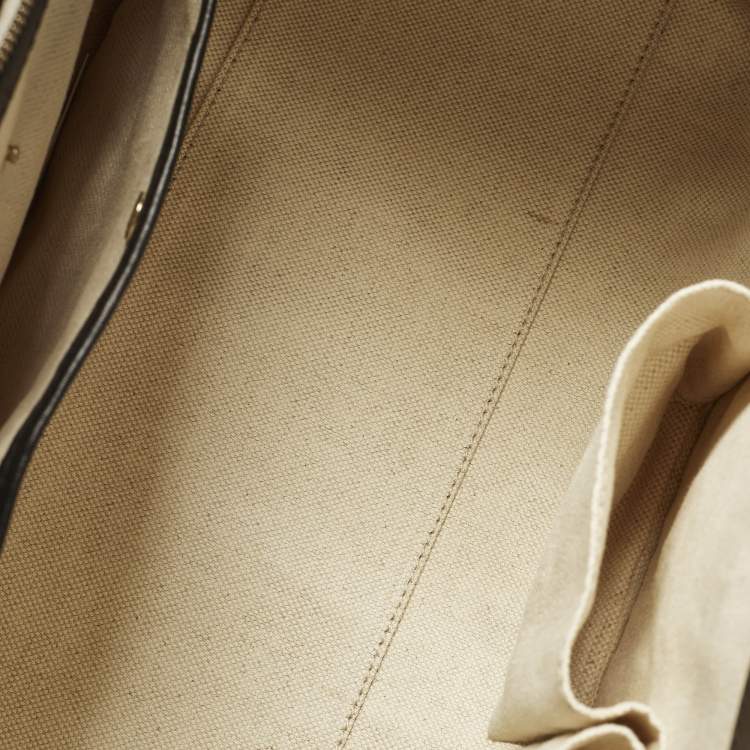 مملوكة مسبقًا حقيبة غوتشي يد علوية ستراب جلد ناعم سوداء