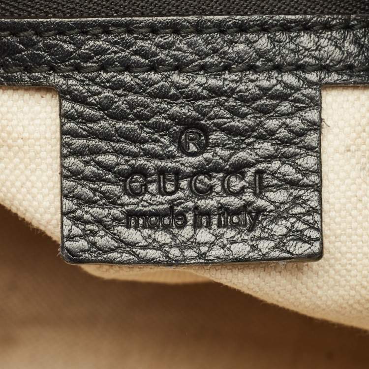 Pre Owned Gucci Soho Chain Medium Black Leather Shoulder Bag