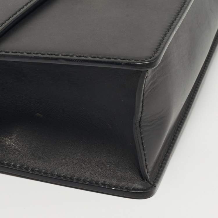 Pre Owned Gucci Sylvie Black Small Leather Shoulder Bag