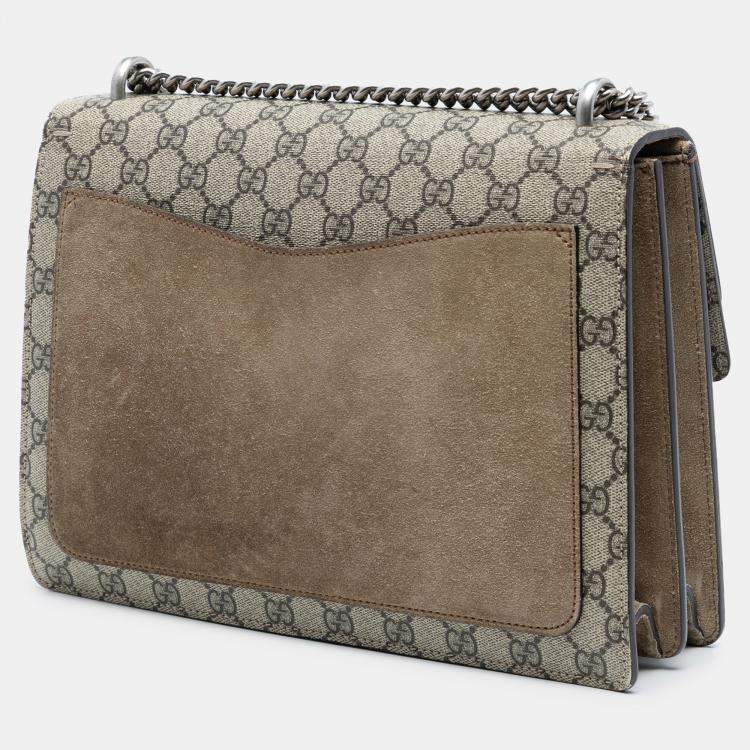 Pre Owned Gucci Brown Medium GG Supreme Dionysus Shoulder Bag