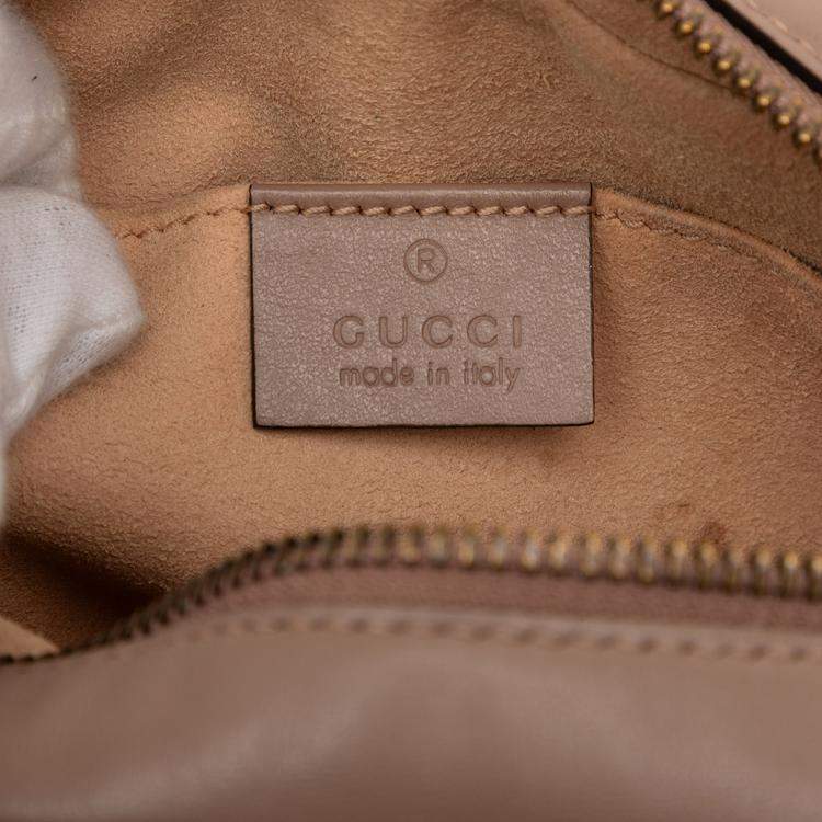 مملوكة مسبقًا Gucci Brown Mini GG Marmont Matelasse Leather Crossbody