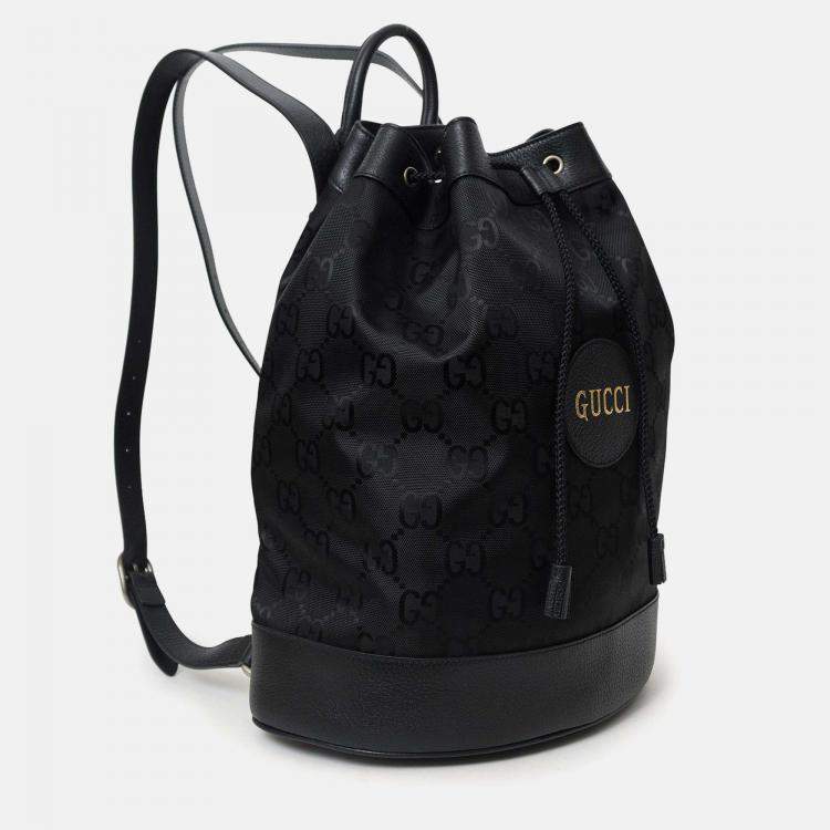 Pre Owned Gucci Black Monogram Econyl Nylon Off The Grid Backpack