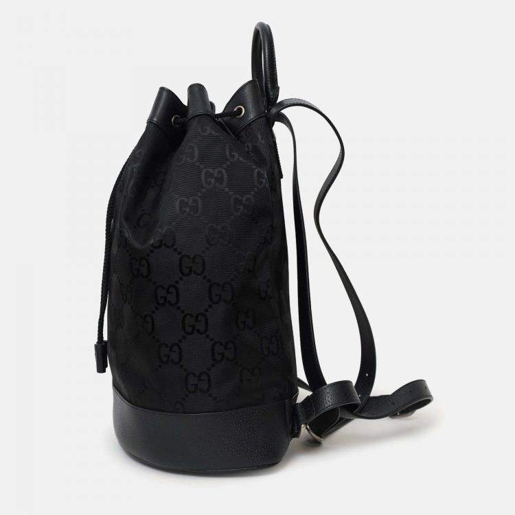 Pre Owned Gucci Black Monogram Econyl Nylon Off The Grid Backpack