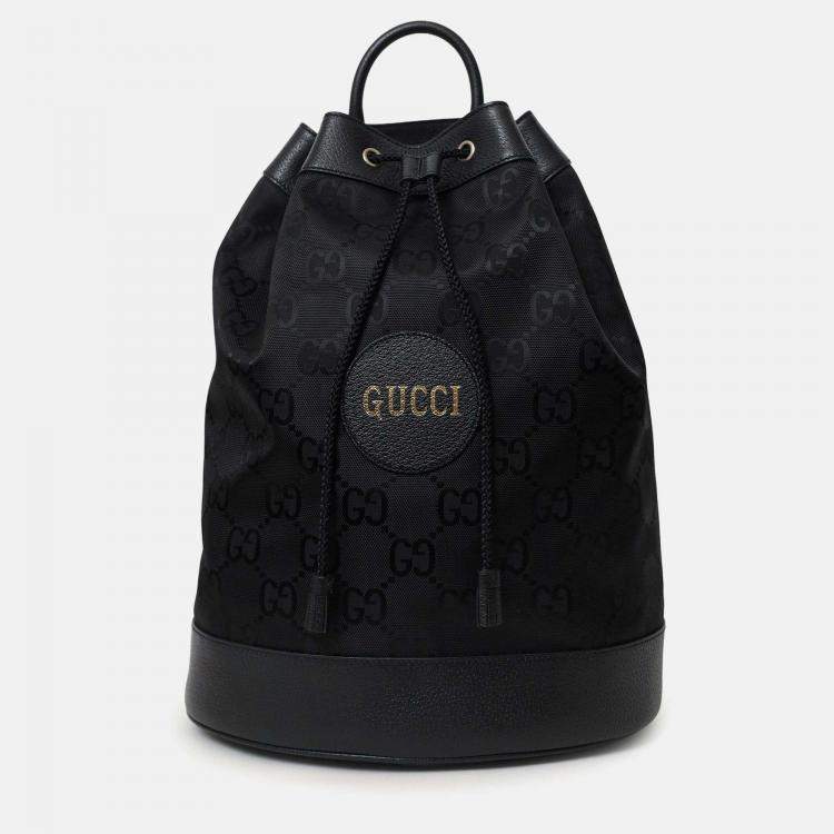 Pre Owned Gucci Black Monogram Econyl Nylon Off The Grid Backpack