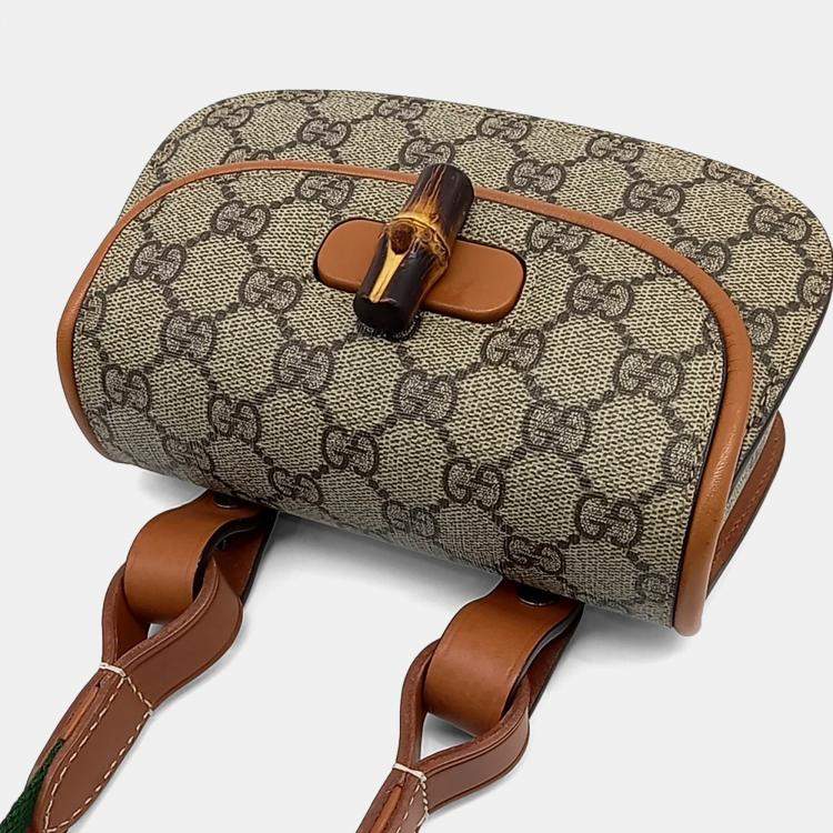 مملوكة مسبقًا Gucci Coated Canvas Bamboo 1947 Belt Bag