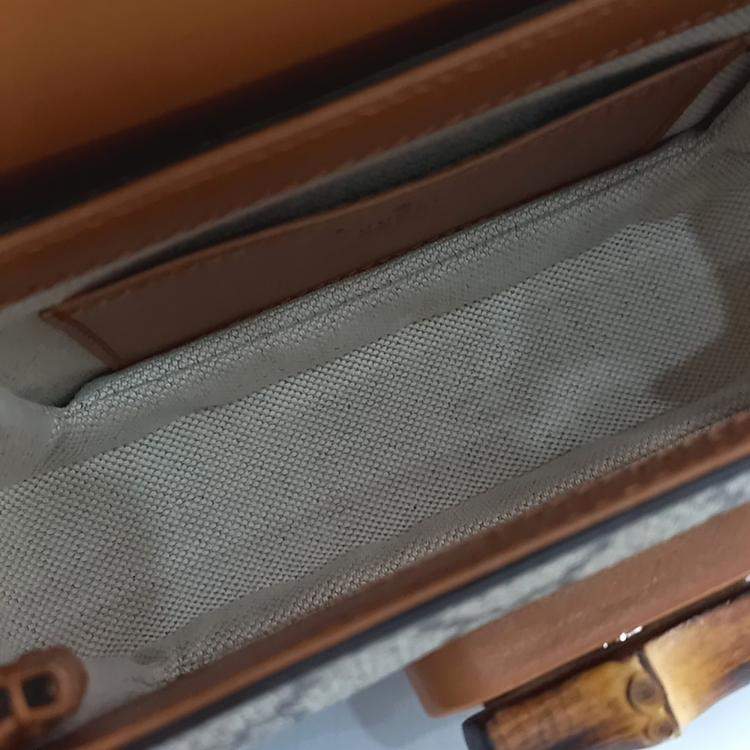 مملوكة مسبقًا Gucci Coated Canvas Bamboo 1947 Belt Bag