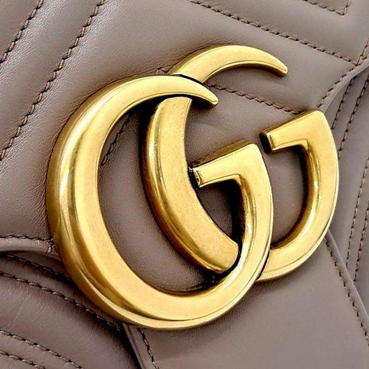 مملوكة مسبقًا Gucci Pink Leather Marmont Matrasse Shoulder Bag