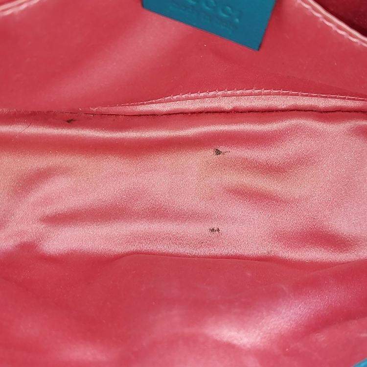 Pre Owned Gucci Blue Velvet Velvet Matrasse Mini Shoulder Bag