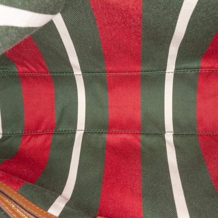 Pre Owned Gucci Brown Medium GG Supreme Emblem Shoulder Bag