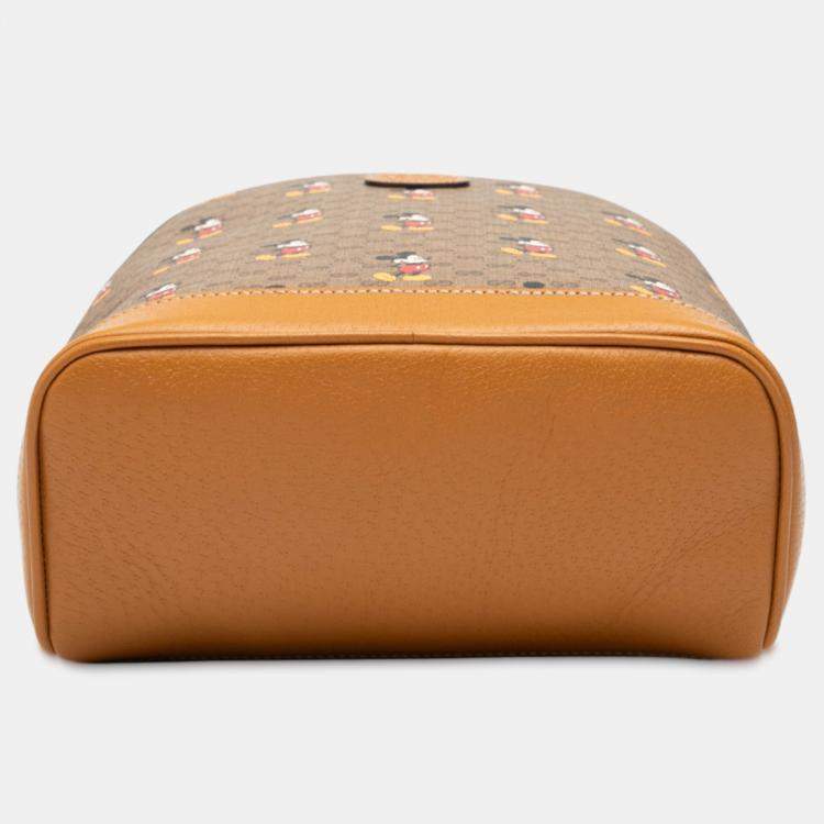 Pre Owned Gucci Brown Disney Small Micro GG Supreme Mickey Mouse Dome Backpack