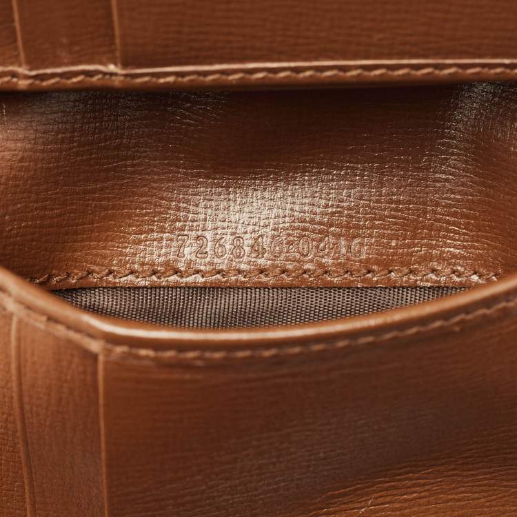 مملوكة مسبقًا Gucci Horsebit 1955 Beige/Brown GG Supreme Canvas and Leather Compact Wallet