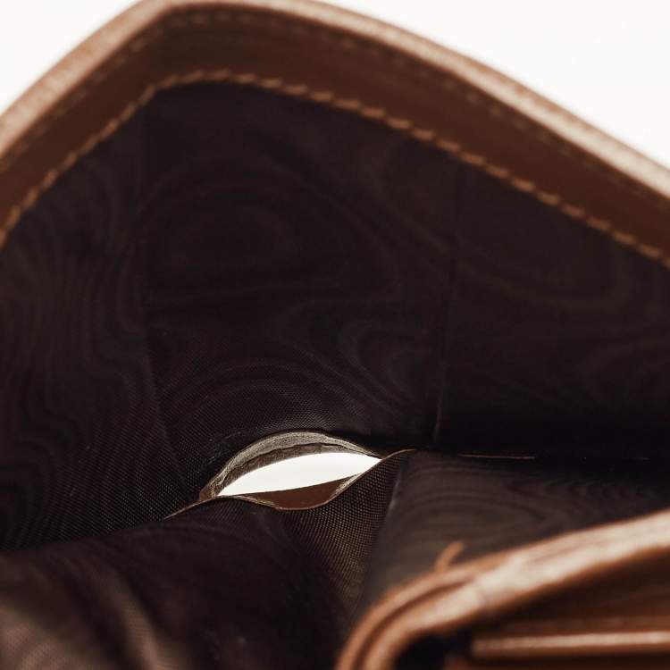 مملوكة مسبقًا Gucci Horsebit 1955 Beige/Brown GG Supreme Canvas and Leather Compact Wallet