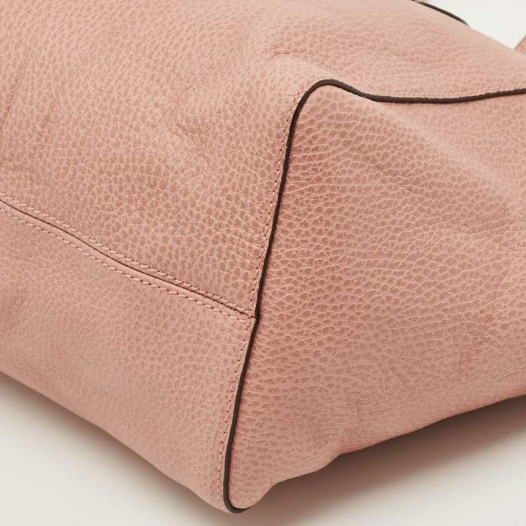 Pre Owned Gucci Swing Small Pink Leather Tote