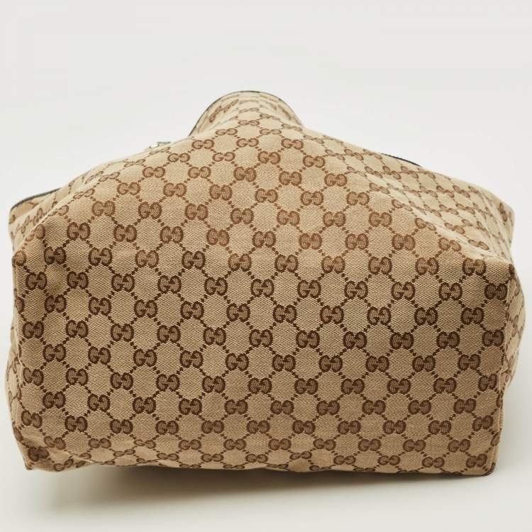 مملوكة مسبقًا Gucci Jolie Black/Beige GG Canvas and Patent Leather Tote