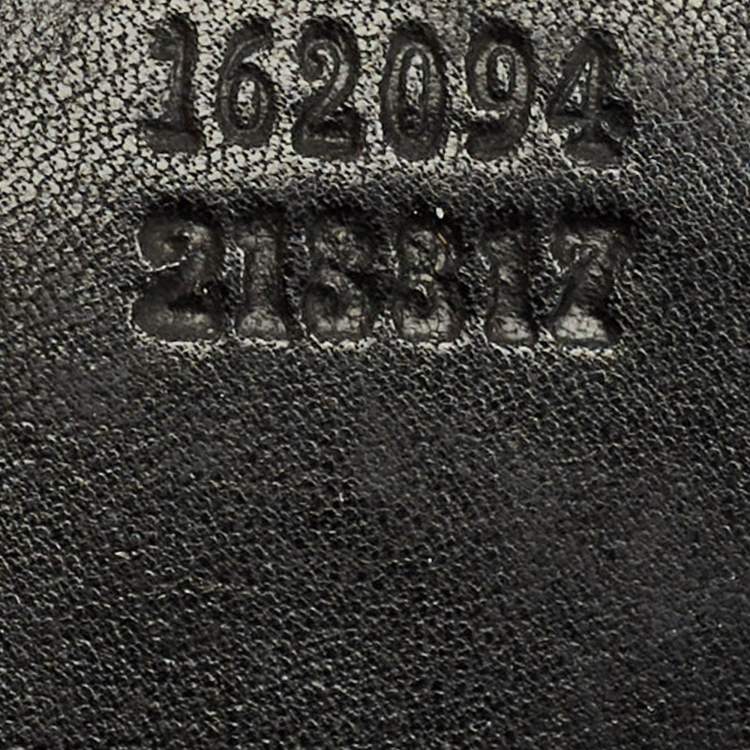 Pre Owned Gucci Dialux Britt Medium Black Coated Fabric and Patent Leather Tote