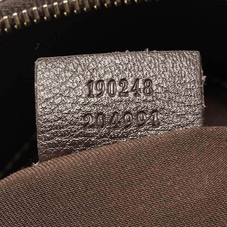 مملوكة مسبقًا Gucci Abbey Large Dark Brown/Beige GG Canvas Tote