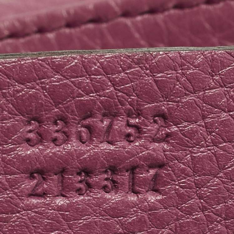 Pre Owned Gucci Soho Chain Flap Fuchsia Leather Shoulder Bag