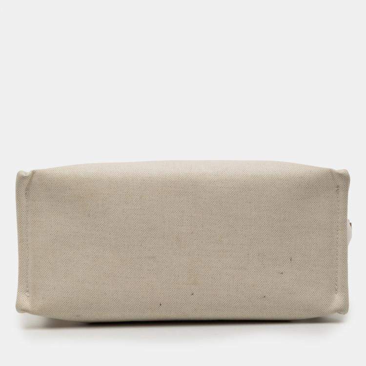 Pre Owned Gucci Brown Medium Canvas Logo Tote