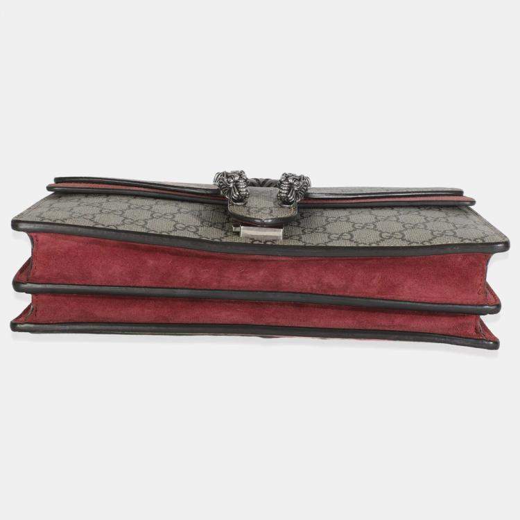 Pre Owned Gucci Beige Multicolor Dry Rose GG Supreme Canvas Blooms Medium Dionysus Bag