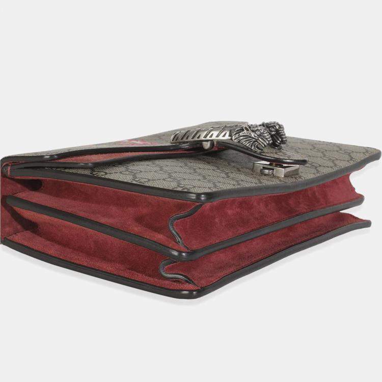 Pre Owned Gucci Beige Multicolor Dry Rose GG Supreme Canvas Blooms Medium Dionysus Bag