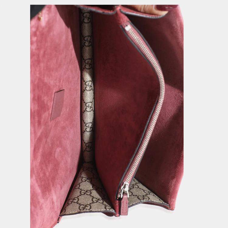 Pre Owned Gucci Beige Multicolor Dry Rose GG Supreme Canvas Blooms Medium Dionysus Bag