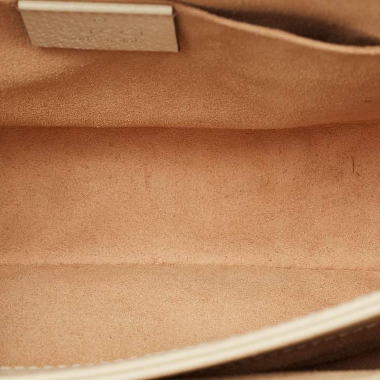 Pre Owned Gucci Ophidia Small Off White/Multicolor Flora GG Supreme Canvas Shoulder Bag